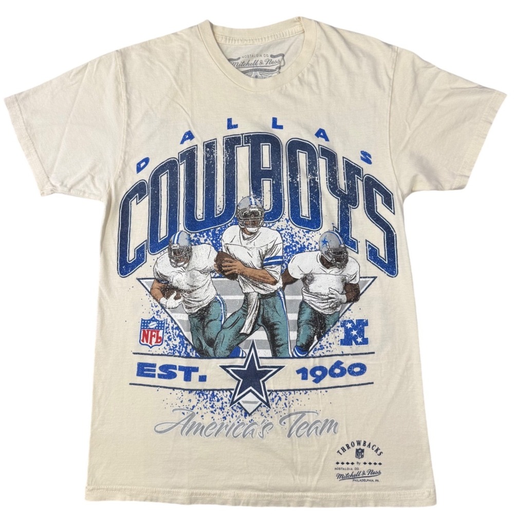 Mitchell & Ness Dallas Cowboys Throwback Super‎ Bowl Tee Mens S